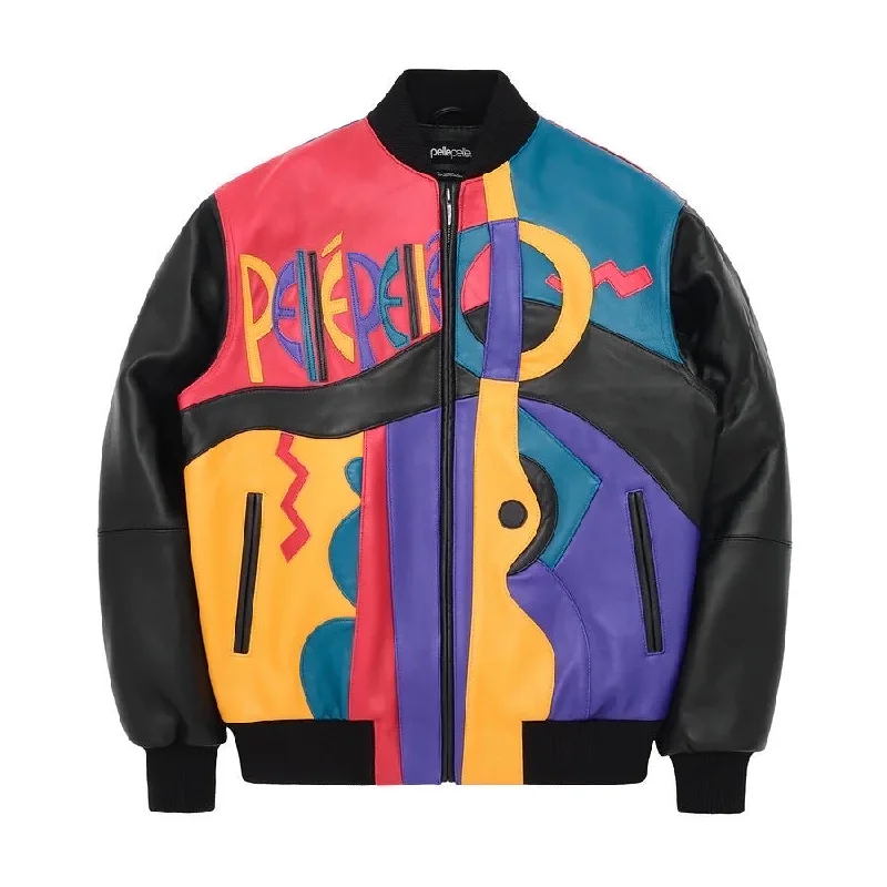 Pelle Pelle Picasso Leather Varsity Jacket - Black Chenille Jacket Brocade Jacket Lace Jacket Pelle Pelle Picasso Leather Varsity Jacket - Black Chenille Jacket Brocade Jacket Lace Jacket