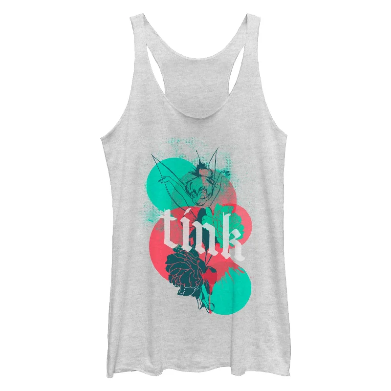 Women's Peter Pan Tinker Bell Modern Racerback Tank Top slim fit tank