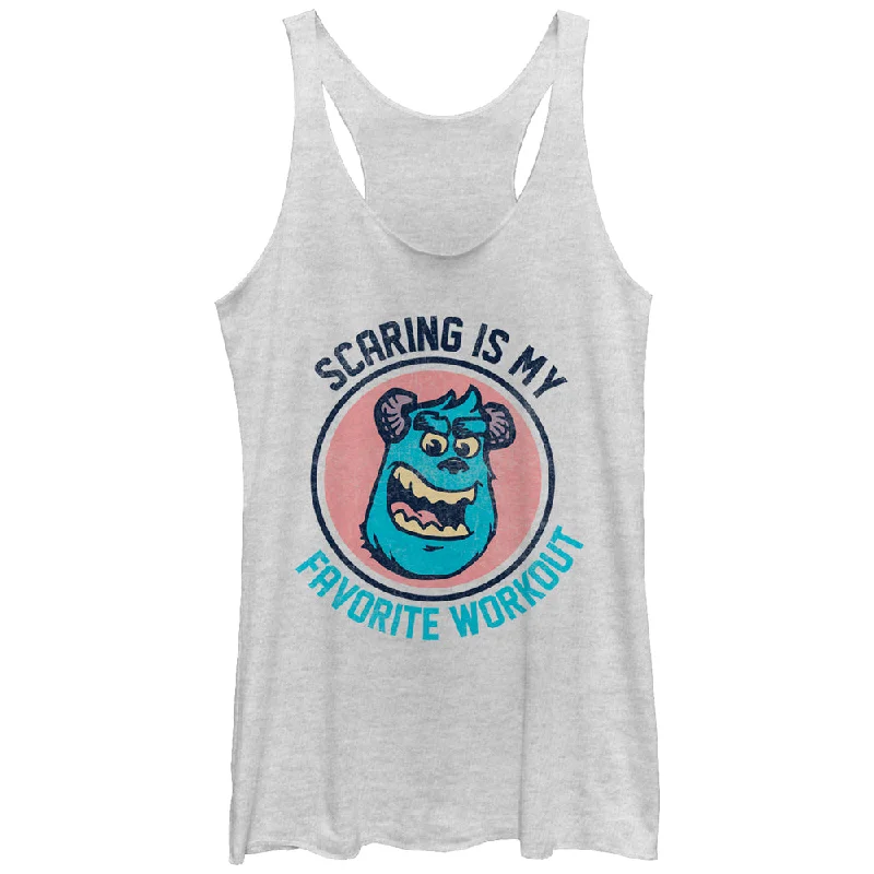 Women's Monsters Inc Sulley Scaring is My Favorite Workout Racerback Tank Top fashionable tank top