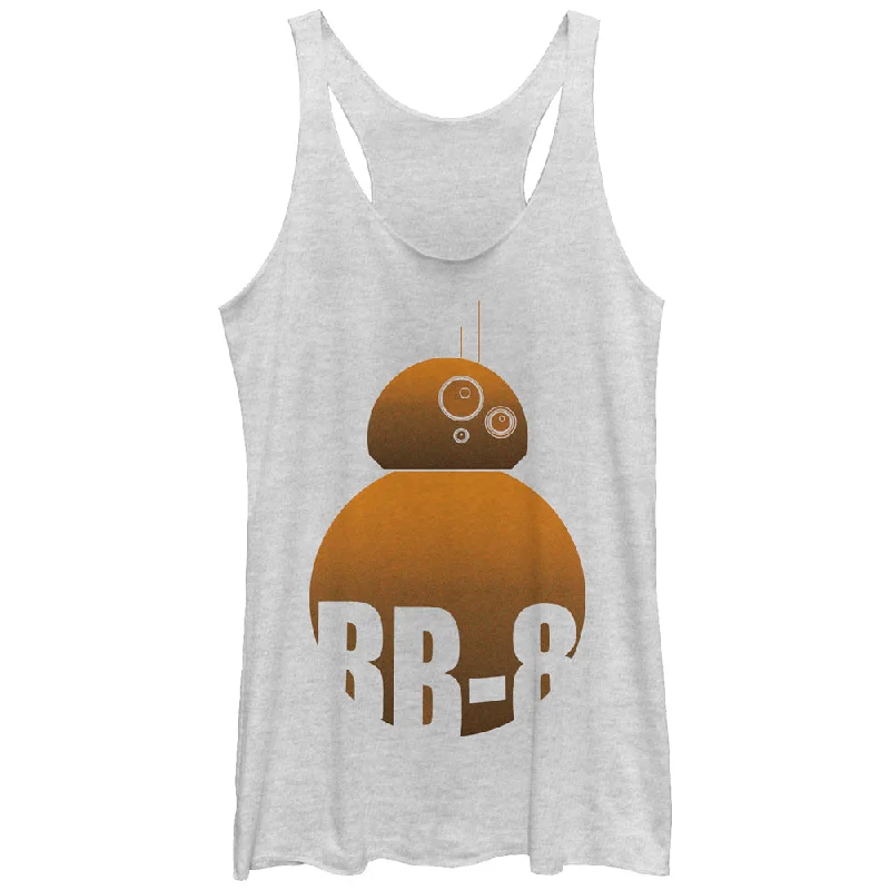 Women's Star Wars The Force Awakens Simple BB-8 Racerback Tank Top peach tank top