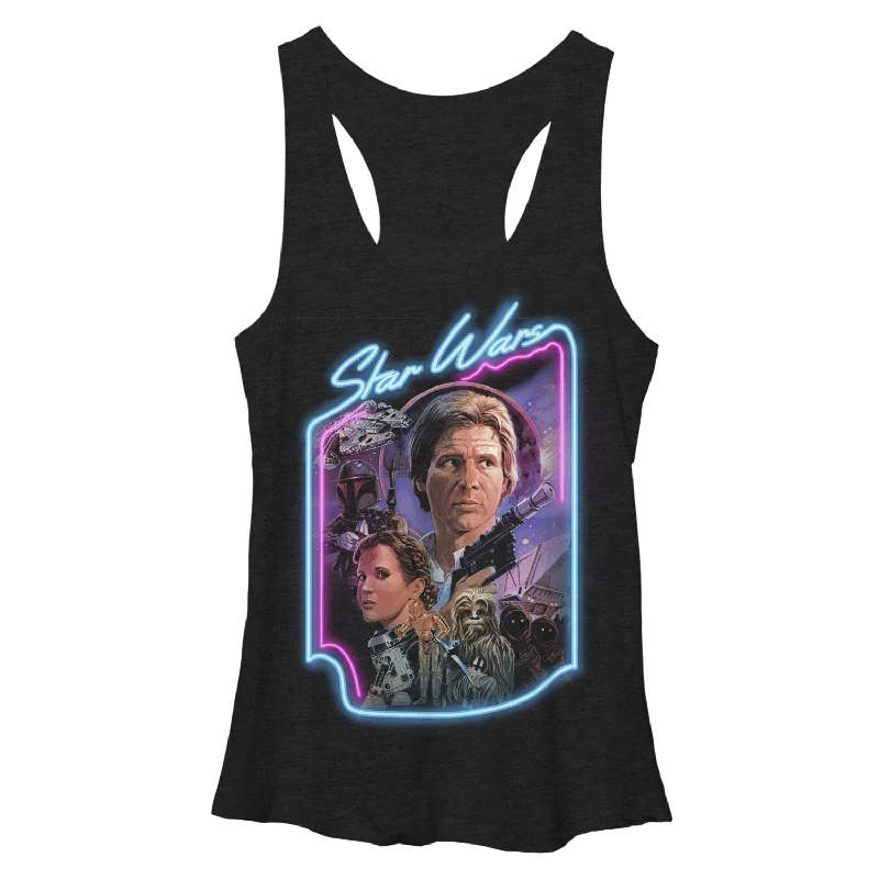 Women's Star Wars Han Solo and Princess Leia Racerback Tank Top strapless tank top