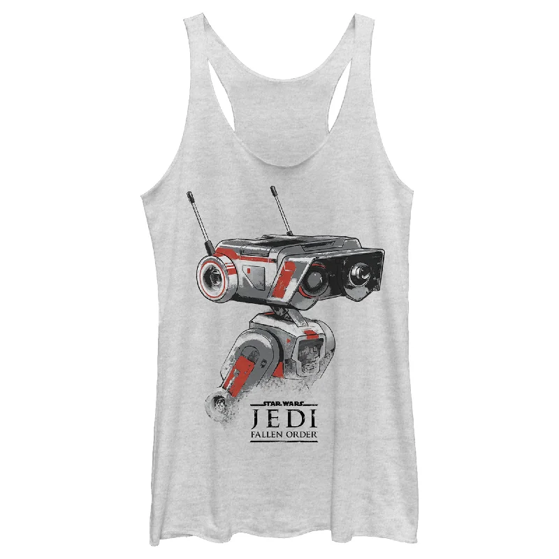 Women's Star Wars Jedi: Fallen Order BD-1 Grunge Racerback Tank Top loose fit tank
