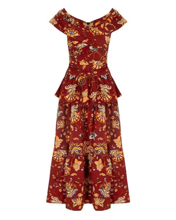 Lily Top And Skirt Set Burgundy silk skirt sleek