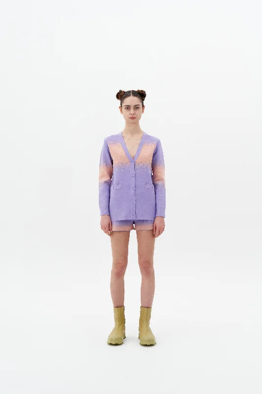 NARVI "SPRAY PAINTED" OVERSIZED CARDIGAN WITH DETACHABLE SLEEVES Slim Fit Regular Fit Oversized