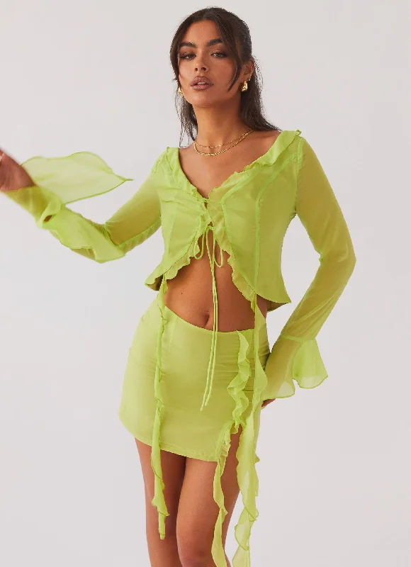 My Favourite Part Mini Skirt - Fern mini skirt trendy