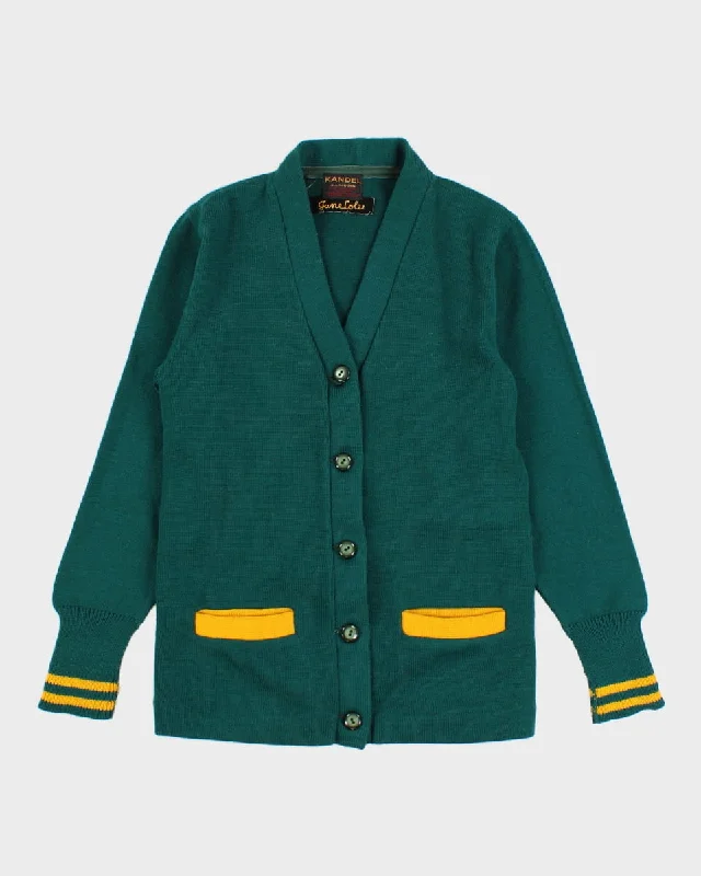 Vintage Kandel Pure Wool Cardigan M - L Welt Pockets Slit Pockets Flap Pockets
