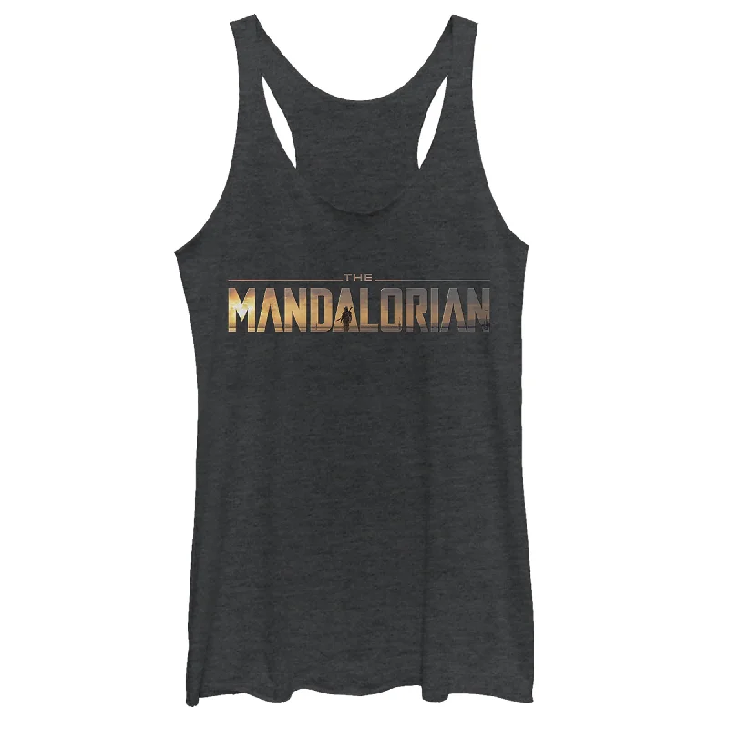 Women's Star Wars: The Mandalorian Silhouette Logo Racerback Tank Top soft tank top