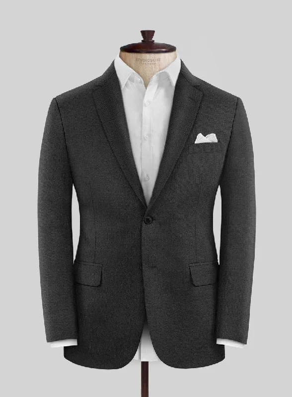 Scabal Perddi Black Wool Jacket Print Jacket Jacquard Jacket Patchwork Jacket