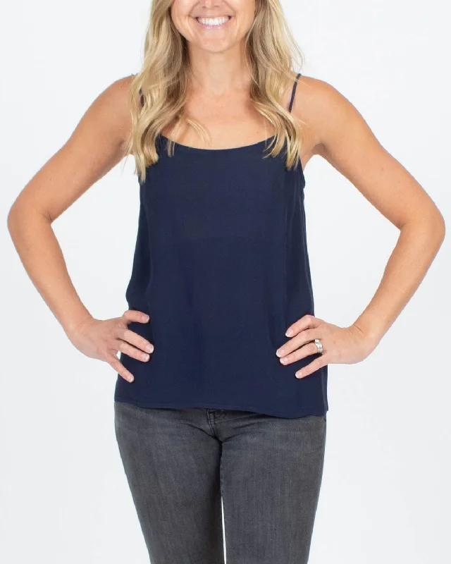 Silk Tank Blouse crew neck tank