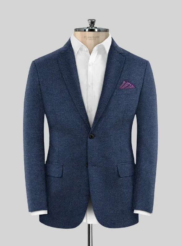 Scabal Cobalt Blue Herringbone Wool Jacket Striped Jacket Polka Dot Jacket Floral Jacket