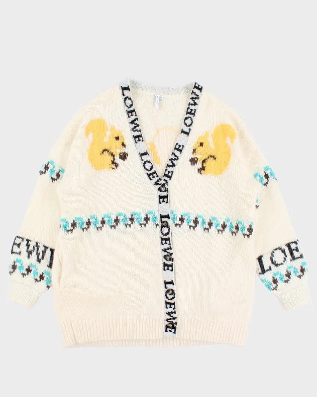 Loewe Squirrel Knit Oversize Cardigan - S Cable Knit Ribbed Knit Lace Knit