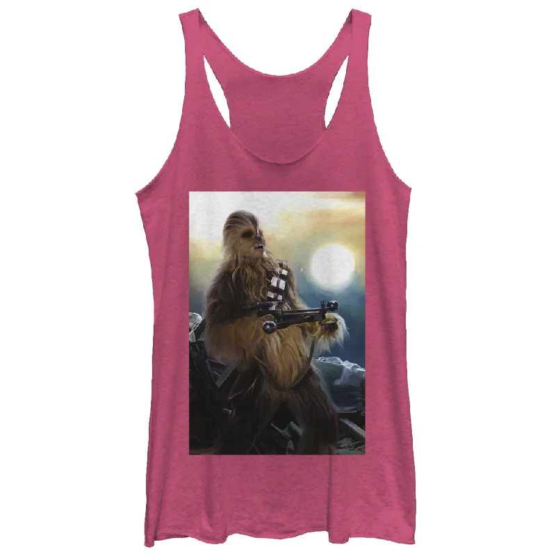 Women's Star Wars The Force Awakens Chewbacca Bowcaster Racerback Tank Top yoga tank top Women's Star Wars The Force Awakens Chewbacca Bowcaster Racerback Tank Top yoga tank top