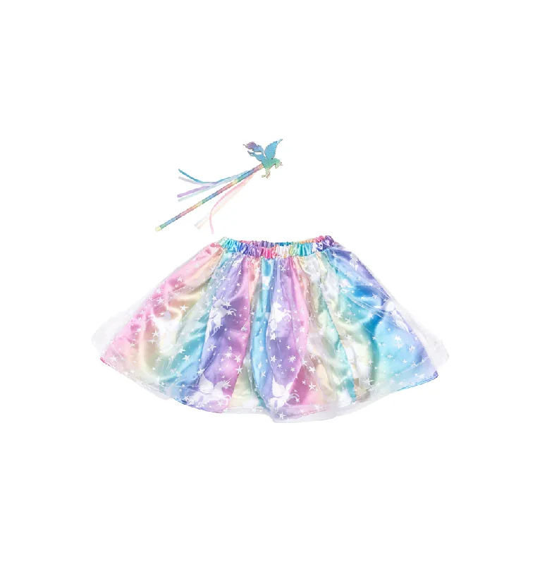 Enchanted Unicorn Skirt and Wand 4/6 elastic waist skirt