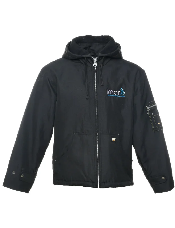 Zip Front Hooded Jacket - M Cotton Jacket Linen Jacket Terry Jacket