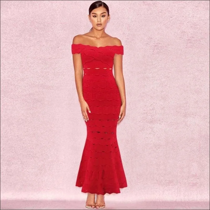 Winnal Sexy Party Dresses Off Shoulder Strapless Straps Cross Wave Bandage Dress Bodycon Fashion Dress Night Clubwear Tunics Office stylish