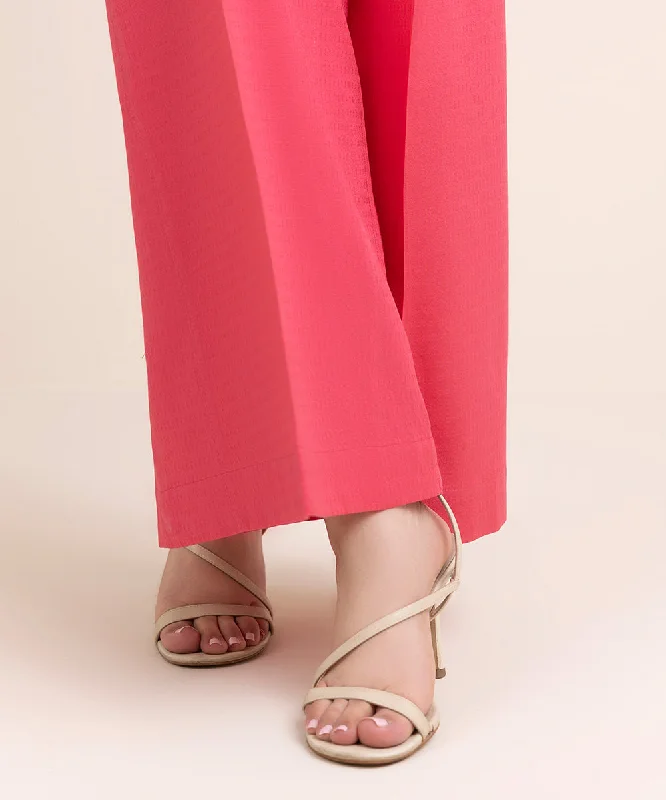 Solid Cotton Flared Pants Trendy Velvet Pants