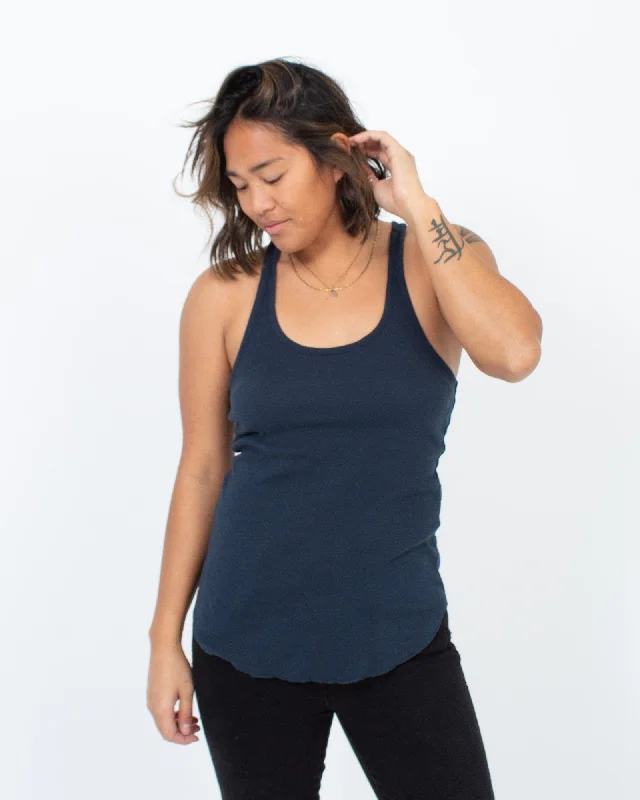 Casual Navy Tank Top gym tank top