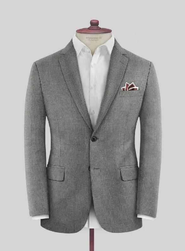 Scabal Hidal Checks Gray Wool Jacket A-Line Jacket Boat Neck Shawl Collar