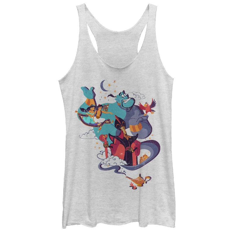 Women's Aladdin Cartoon Poster Racerback Tank Top crew neck tank