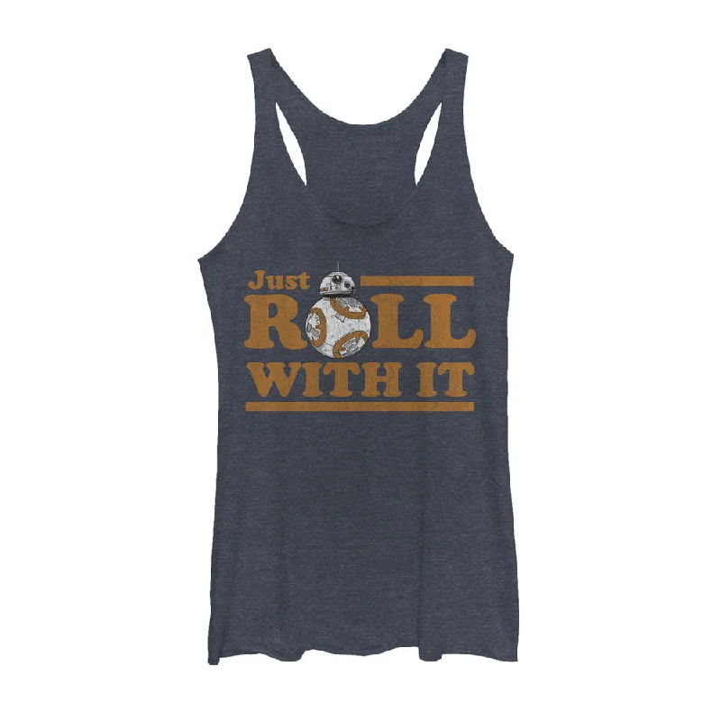 Women's Star Wars The Last Jedi BB-8 Just Roll Racerback Tank Top sage tank top