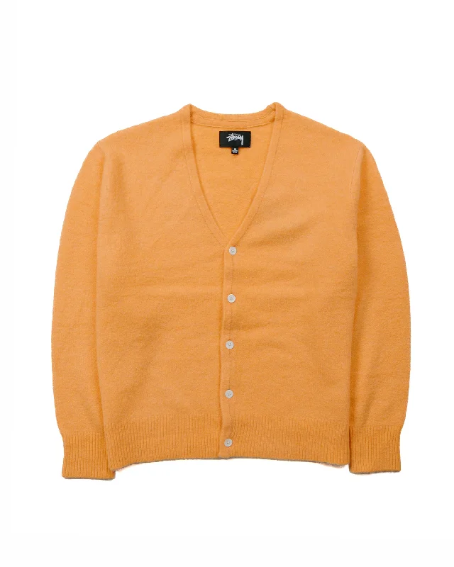 Stüssy Brushed Cardigan Peach Slim Fit Regular Fit Oversized