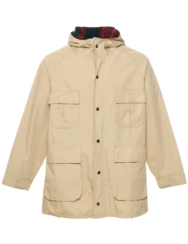 Zip Front Jacket - M Stand-Up Collar Roll-Neck Collar Turtle Neck
