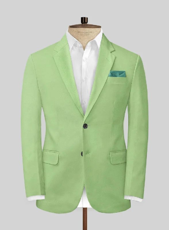 Scabal Nasty Green Cashmere Cotton Jacket Fleece Jacket Down Jacket Feather Jacket