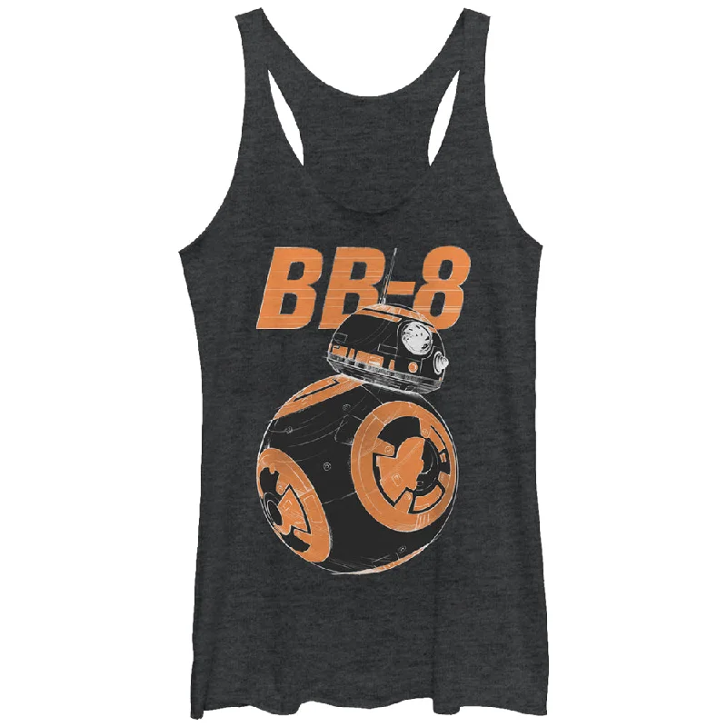 Women's Star Wars The Force Awakens BB-8 On the Move Racerback Tank Top trendy tank top