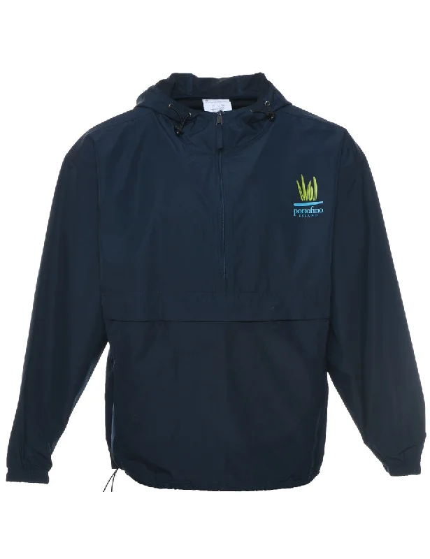 Champion Nylon Jacket - L Zippered Jacket Buttoned Jacket Snapped Jacket