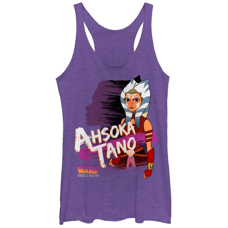 Women's Star Wars: Forces of Destiny Ahsoka Shadow Racerback Tank Top cold shoulder tank