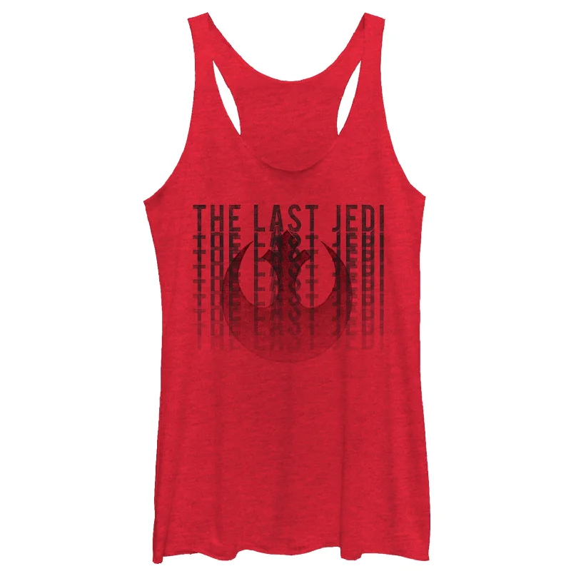 Women's Star Wars The Last Jedi Repeat Racerback Tank Top beige tank top