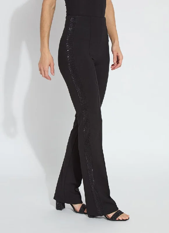 Elysse Embellished Crystal Pant Curvy (32.5" Inseam) Wide-Legged Palazzos