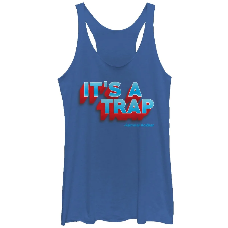 Women's Star Wars It's a Trap Ackbar Quote Racerback Tank Top layering tank top