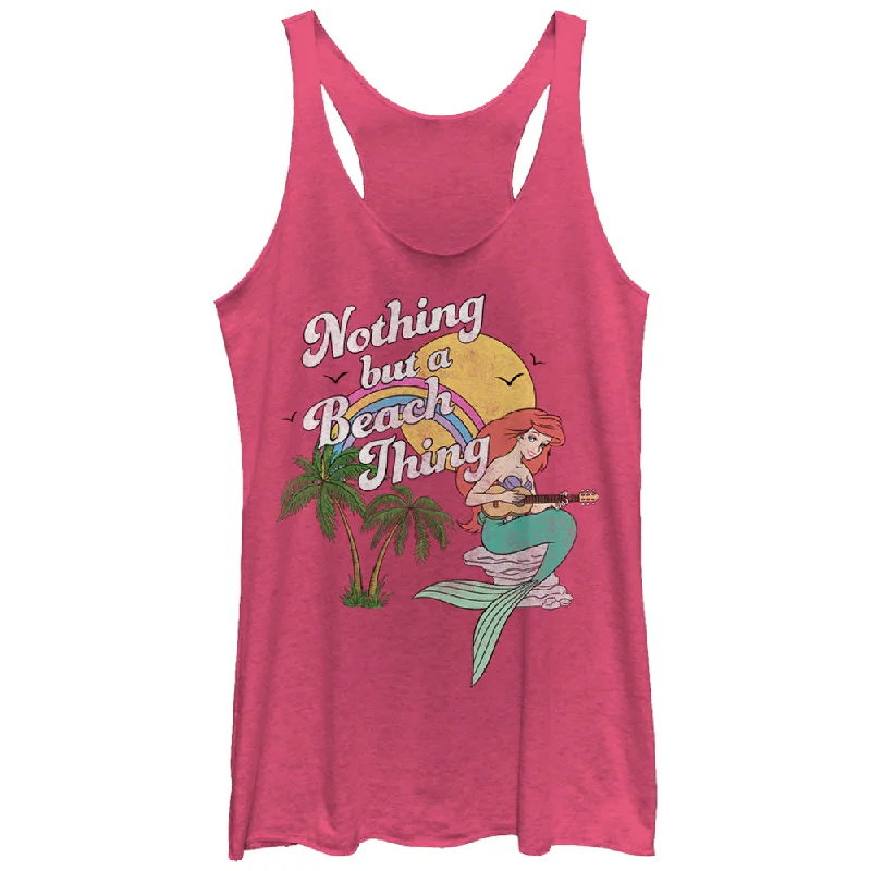 Women's The Little Mermaid Ariel Beach Thing Racerback Tank Top off shoulder tank