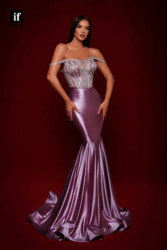 34688 - Sexy Spaghetti Straps Beads Ruched Mermaid Prom Evening Formal Party Dress Tunics Leisure comfortable