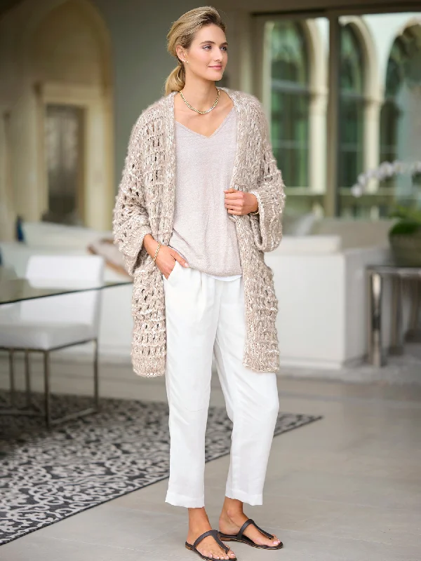 Banu Crop Linen Pant Stretch Fit Pants