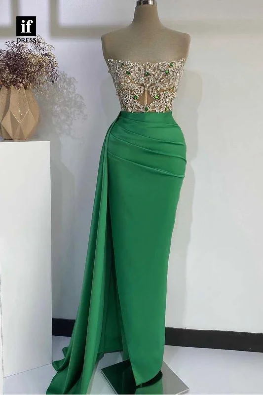 32902 - Stunning Strapless Beads Sheath Sleeveless Prom Evening Party Dress Tunics Modern contemporary