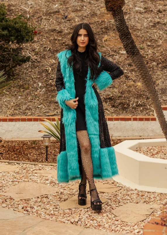 Penny Deluxe Toxique Embroidered Faux Fur Jacket Lace Jacket Ribbed Jacket Sequined Jacket