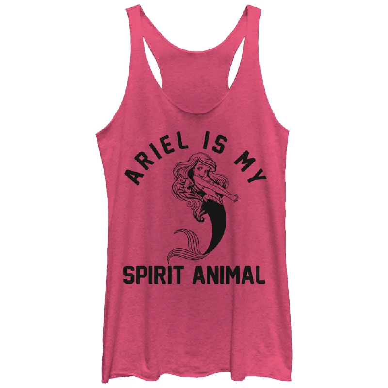 Women's The Little Mermaid Ariel Spirit Animal Racerback Tank Top cute tank top