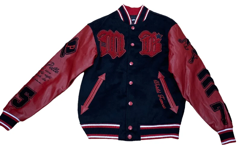 Pelle Pelle MB Wool and Leather Varsity Jacket - Black Denim Jacket Leather Jacket Suede Jacket Pelle Pelle MB Wool and Leather Varsity Jacket - Black Denim Jacket Leather Jacket Suede Jacket