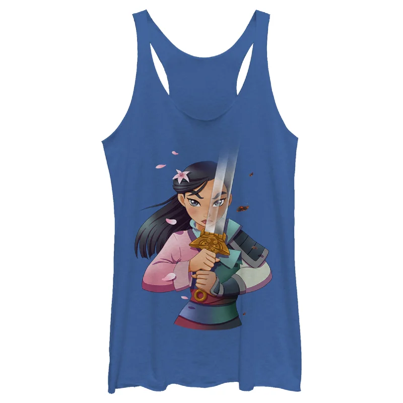Women's Mulan Anime Reflection Racerback Tank Top fitness tank top