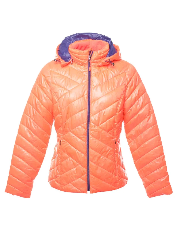Tek Gear Coral Puffer Jacket - M Appliqued Jacket Beaded Jacket Sequined Jacket