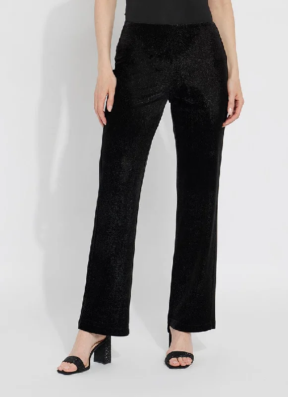 Metallic Foil Velvet Pant (Plus Size) (31.5" Inseam) Relaxed Casual Leggings