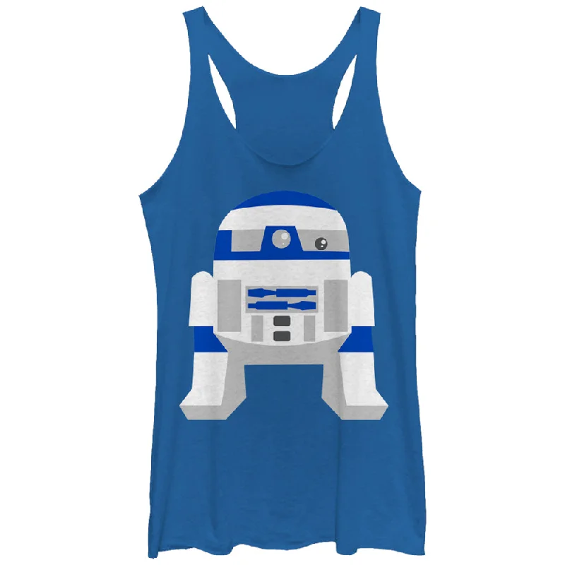 Women's Star Wars Cute Cartoon R2-D2 Racerback Tank Top long tank top