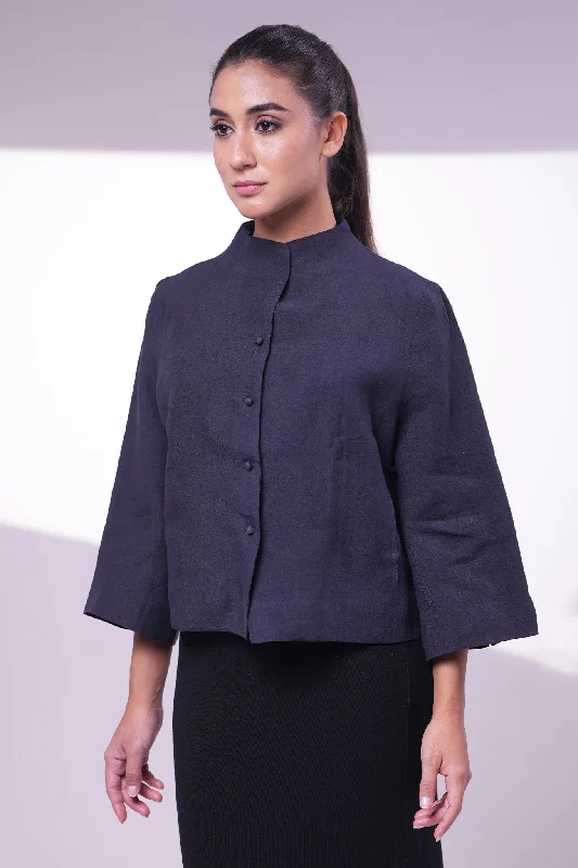 Navy Cotton Jacket Anorak Shell Jacket Lightweight Jacket