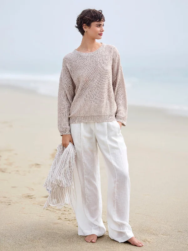 Wide Leg Linen Pant Wide-Legged Palazzos
