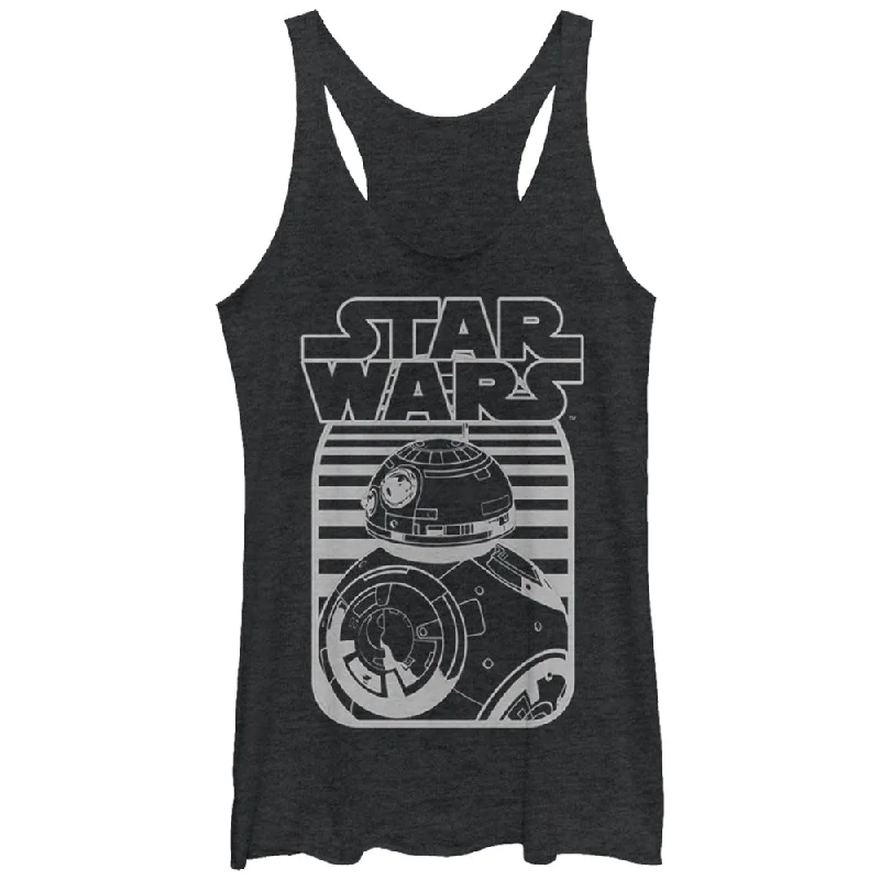 Women's Star Wars The Force Awakens BB-8 Stripe Logo Racerback Tank Top stretchy tank top Women's Star Wars The Force Awakens BB-8 Stripe Logo Racerback Tank Top stretchy tank top