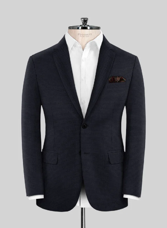 Scabal Motito Blue Wool Jacket Jersey Jacket Tulle Jacket Batik Jacket