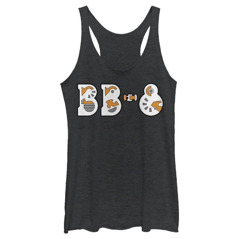 Women's Star Wars: The Rise of Skywalker BB-8 Gear Racerback Tank Top sequin tank top