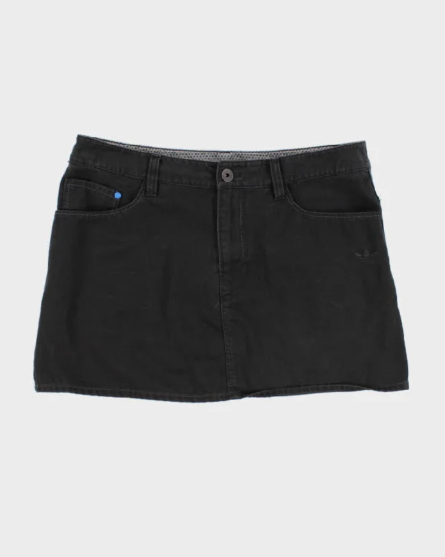 Adidas Black Denim Mini Skirt - S lace skirt feminine